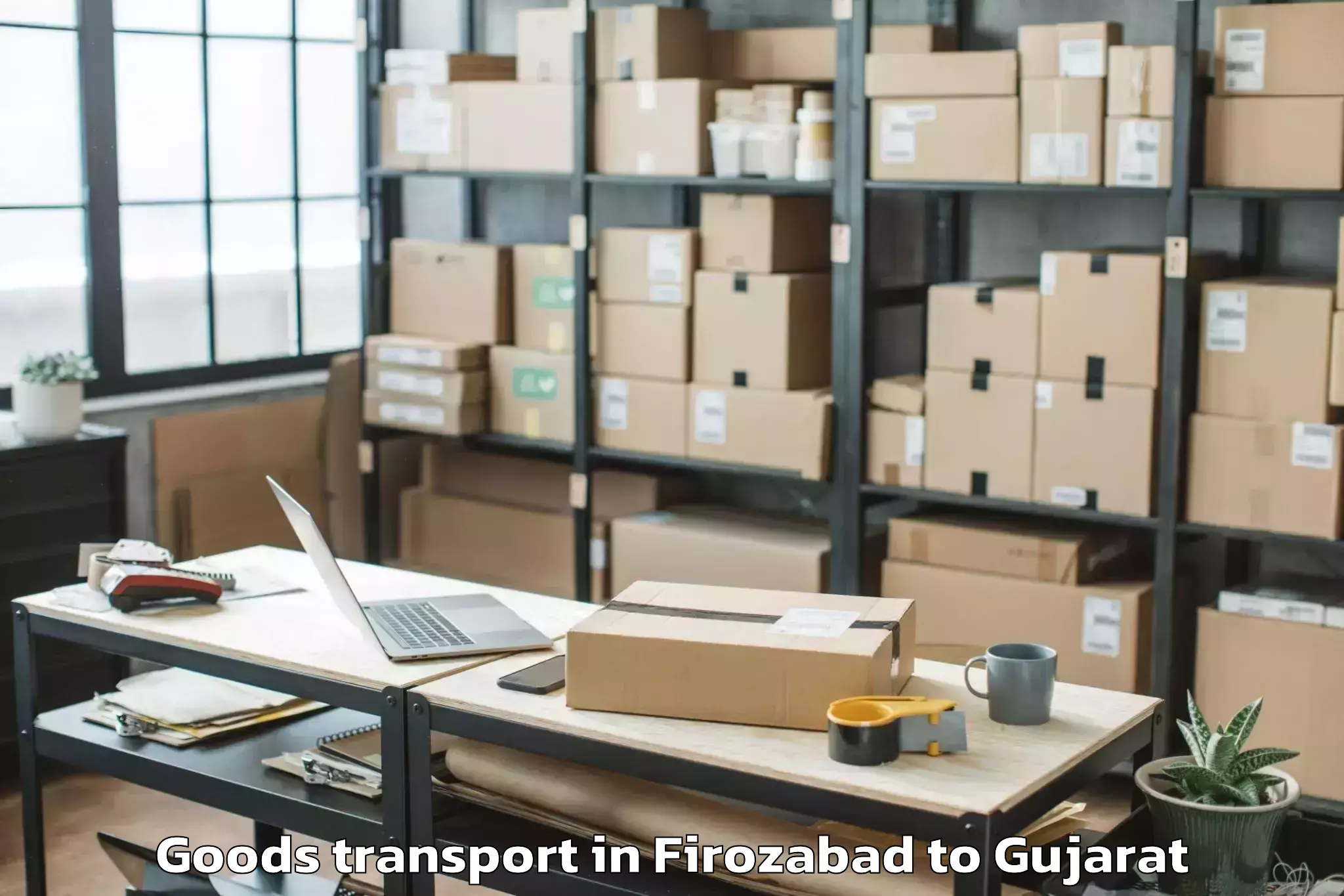 Easy Firozabad to Uka Tarsadia University Bardol Goods Transport Booking